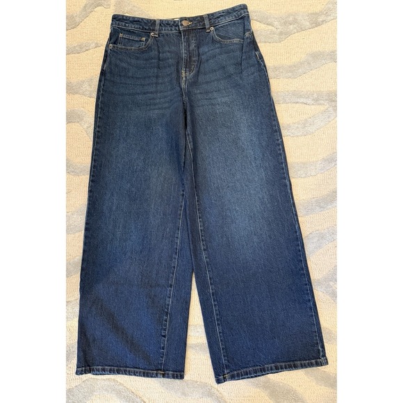 Time and Tru Denim - NWT Time And Tru Women's Wide Leg High Rise Dark Wash Jeans Size 12
